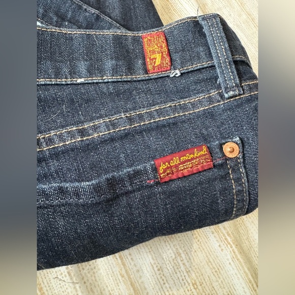 7 for all Mankind women’s straight leg dark wash denim size 29 jeans - Picture 5 of 11